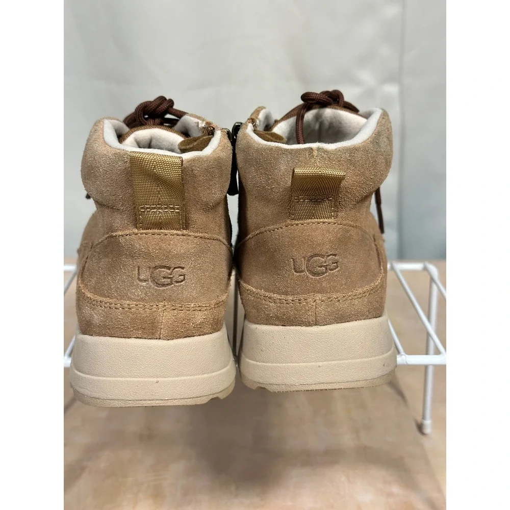 UGG Highland Heritage Chestnut Suede Lace Up Side Zip Ankle Boots 1125410K Kid 4